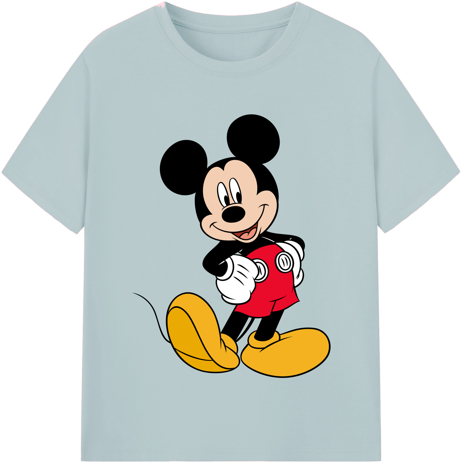 （画像用） ミッキーマウス Mickey Mouse 綿100％半袖Tシャツ（フロントプリント）